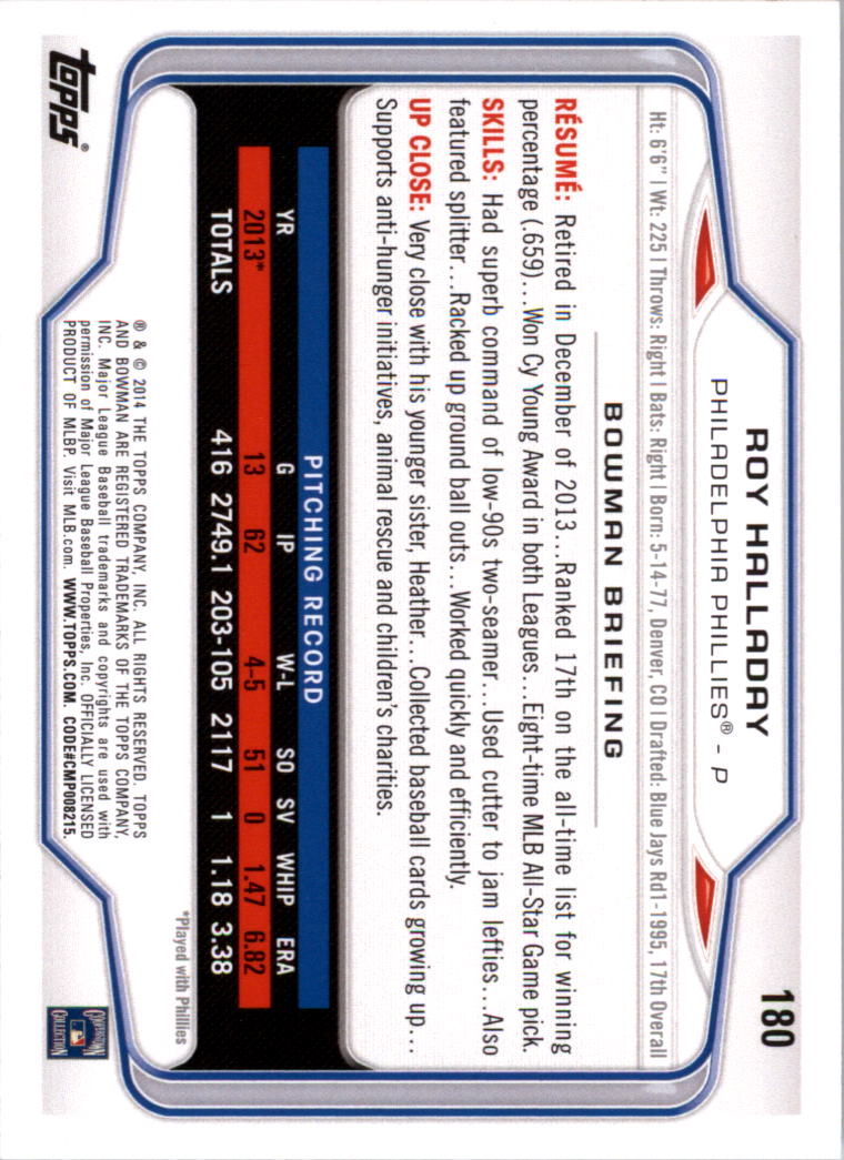 A0983- 2014 Bowman Hometown Baseball Card #s 1-220 -You Pick- 15+ FREE US SHIP - Picture 289 of 359