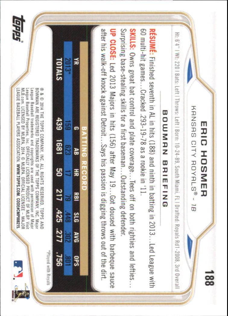 A0983- 2014 Bowman Hometown Baseball Card #s 1-220 -You Pick- 15+ FREE US SHIP - Picture 303 of 359