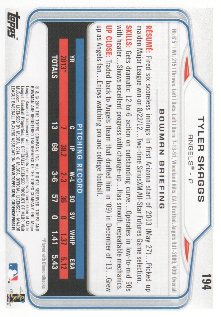 A0983- 2014 Bowman Hometown Baseball Card #s 1-220 -You Pick- 15+ FREE US SHIP - Picture 313 of 359