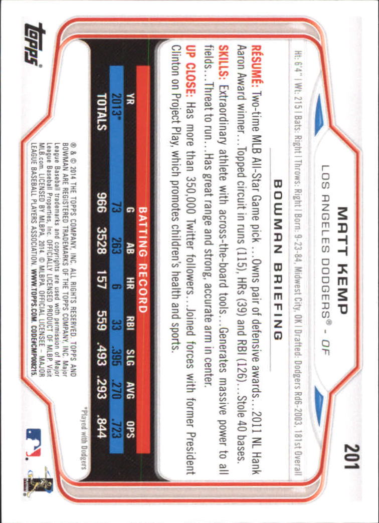 A0983- 2014 Bowman Hometown Baseball Card #s 1-220 -You Pick- 15+ FREE US SHIP - Picture 327 of 359