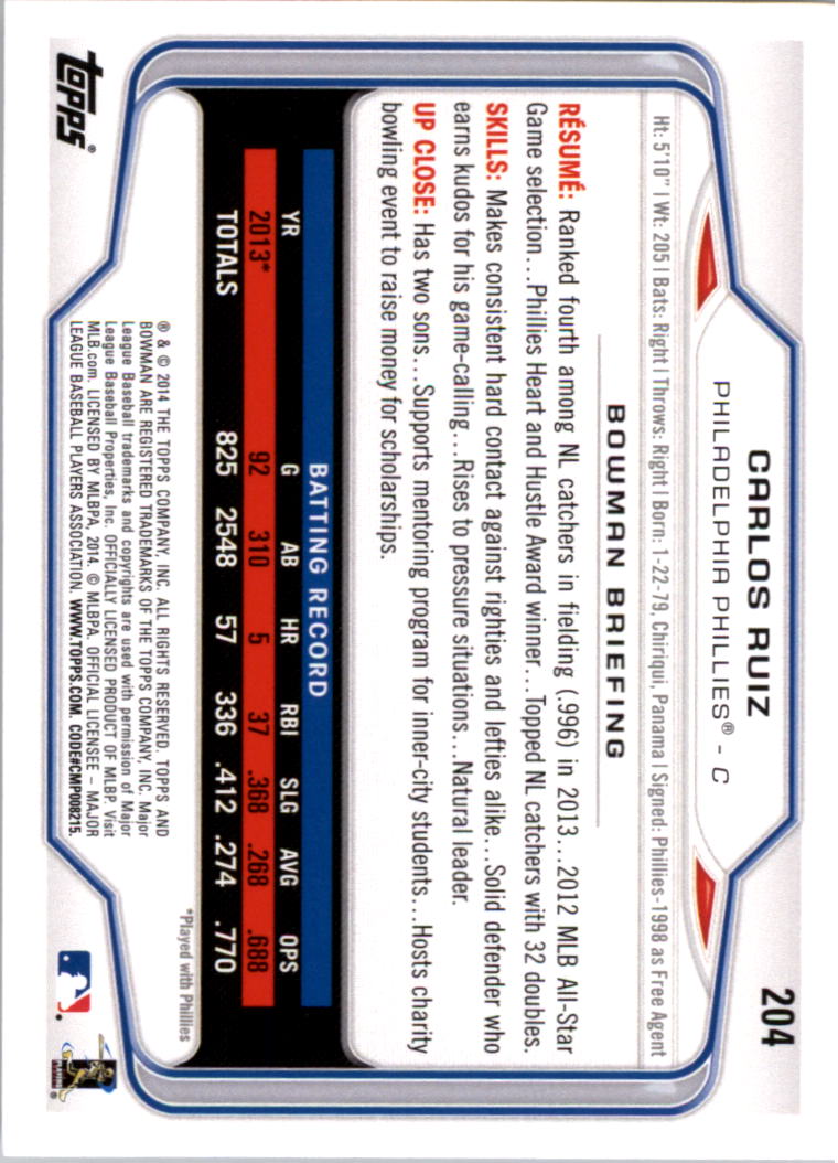 A0983- 2014 Bowman Hometown Baseball Card #s 1-220 -You Pick- 15+ FREE US SHIP - Picture 331 of 359