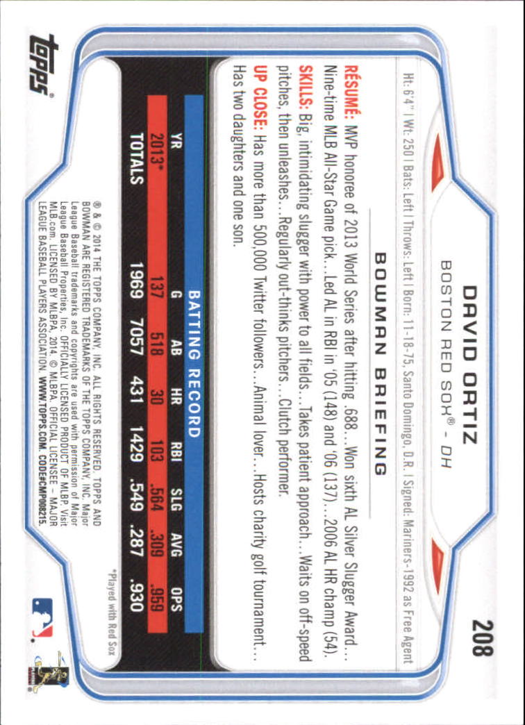 A0983- 2014 Bowman Hometown Baseball Card #s 1-220 -You Pick- 15+ FREE US SHIP - Picture 339 of 359