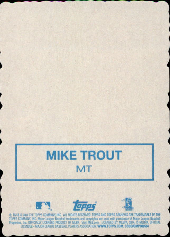 2014 Topps Archives '69 Deckle Minis #MT Mike Trout back image