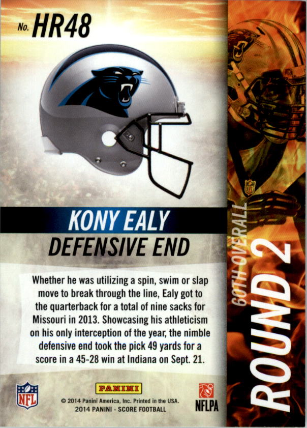 2014 Score Hot Rookies #HR48 Kony Ealy back image