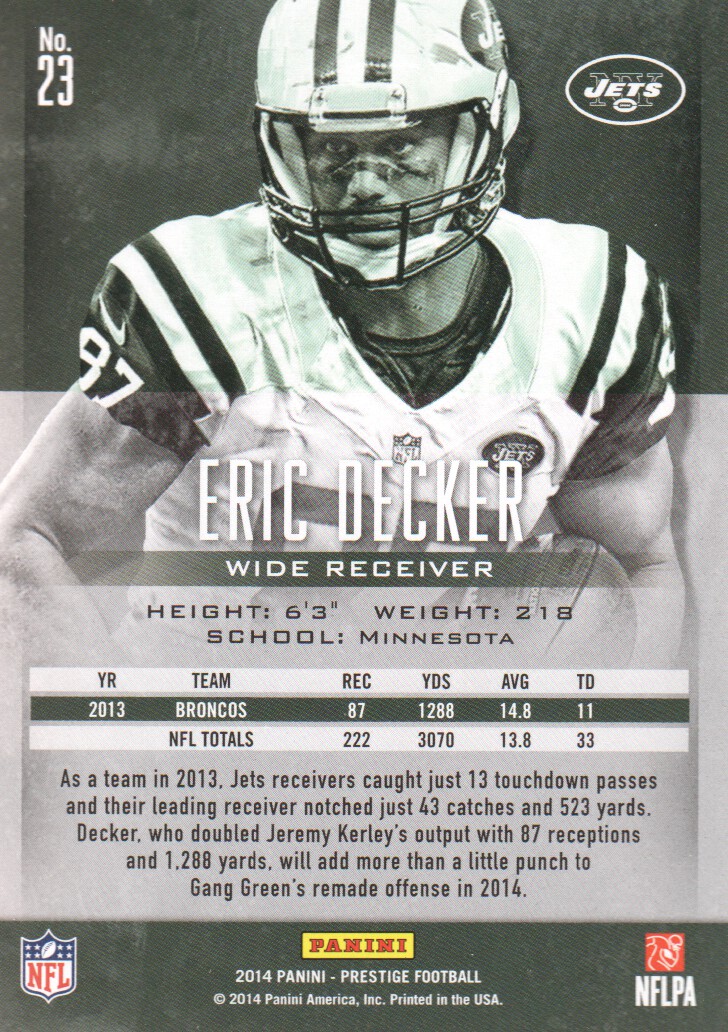 A7843- 2014 Prestige Football Card #s 1-200 -You Pick- 15+ FREE US SHIP - Picture 45 of 355
