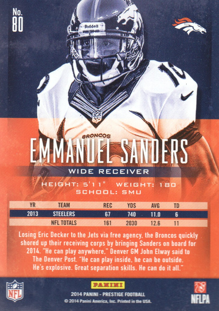A7843- 2014 Prestige Football Card #s 1-200 -You Pick- 15+ FREE US SHIP - Picture 147 of 355