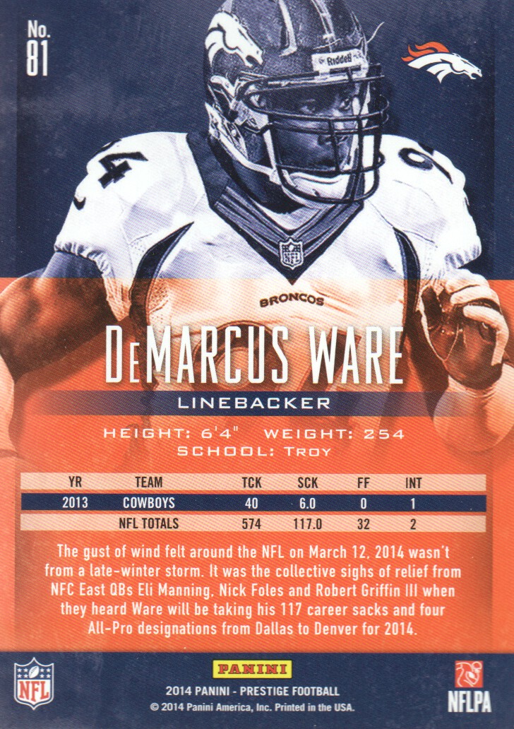 A7843- 2014 Prestige Football Card #s 1-200 -You Pick- 15+ FREE US SHIP - Picture 149 of 355