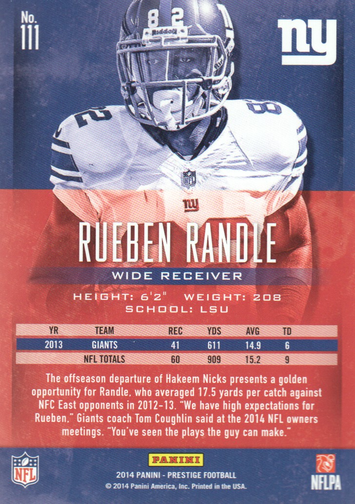 A7843- 2014 Prestige Football Card #s 1-200 -You Pick- 15+ FREE US SHIP - Picture 199 of 355