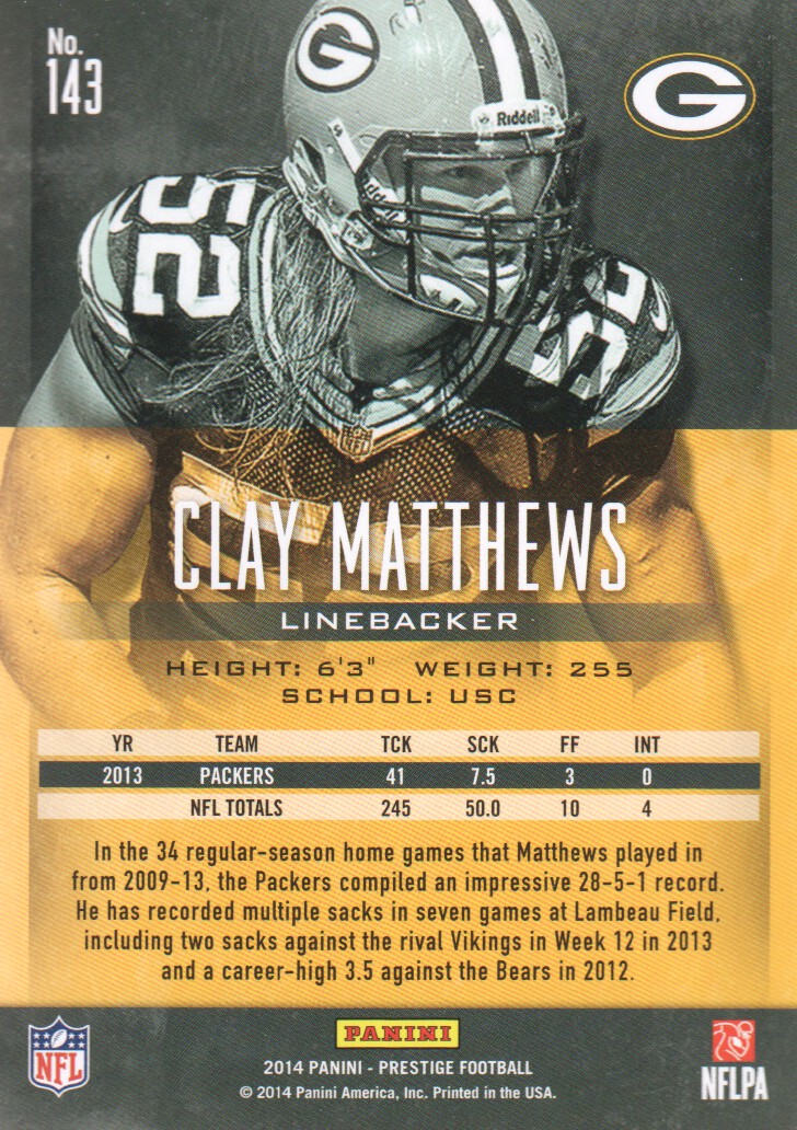 A7843- 2014 Prestige Football Card #s 1-200 -You Pick- 15+ FREE US SHIP - Picture 257 of 355