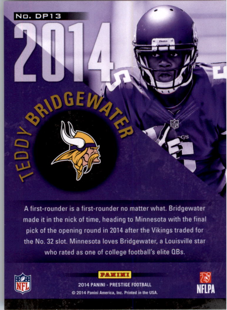 2014 Prestige Draft Picks #DP13 Teddy Bridgewater back image