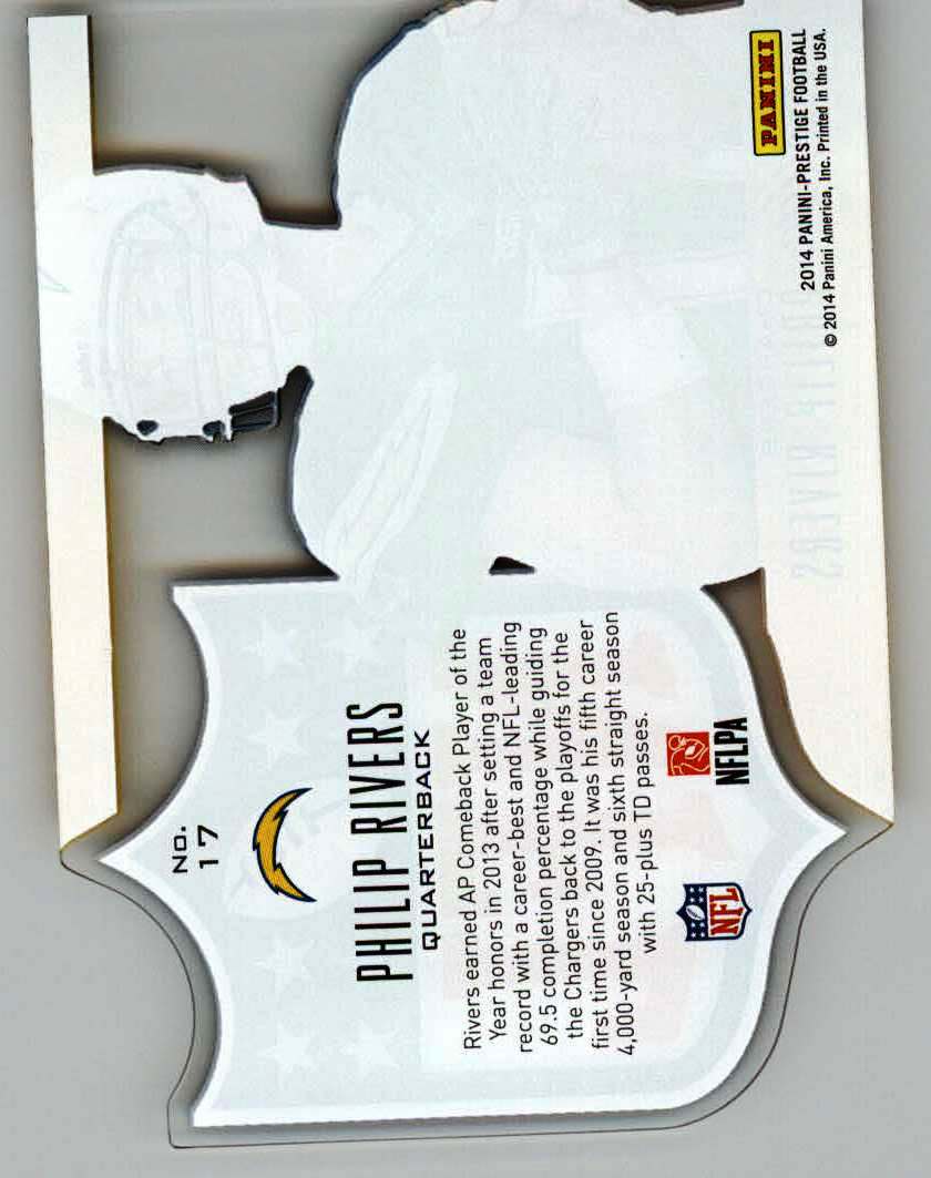 2014 Prestige NFL Shield #17 Philip Rivers back image