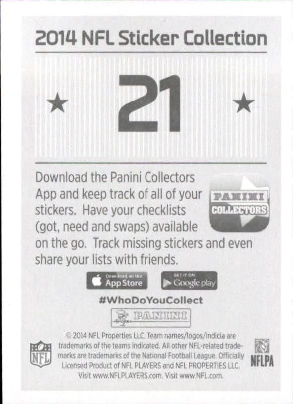 B2336- 2014 Panini Stickers Football Card #s 1-250 -You Pick- 15+ FREE US SHIP - Picture 17 of 224