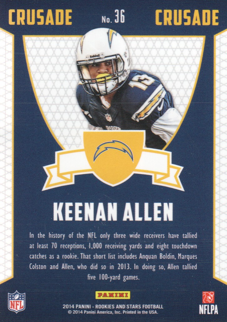 2014 Rookies and Stars Crusade Blue #36 Keenan Allen back image