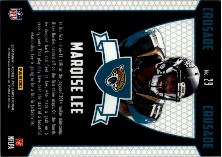 2014 Rookies and Stars Rookie Crusade Blue #29 Marqise Lee back image