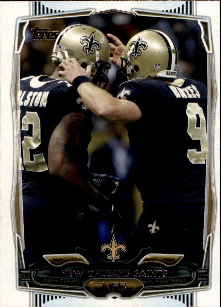 2014 Topps #99 New Orleans Saints/Drew Brees/Marques Colston