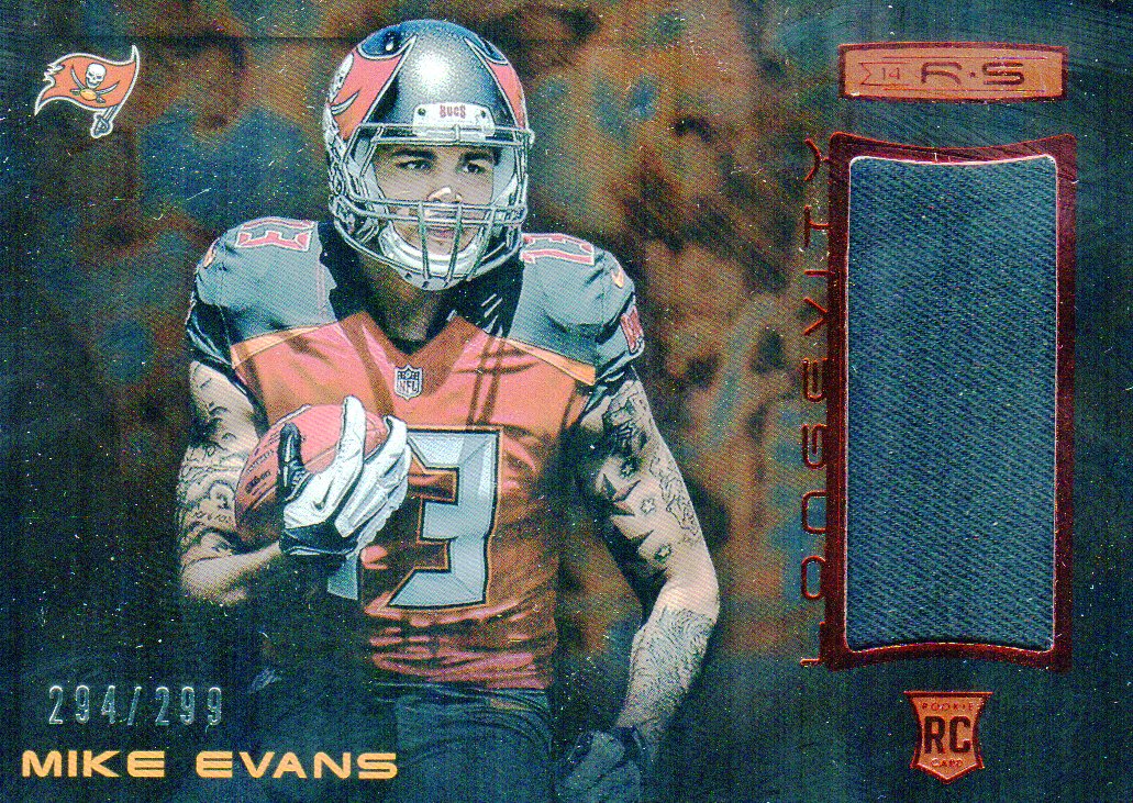 2014 Rookies and Stars Rookie Materials Longevity Ruby #RMME Mike Evans