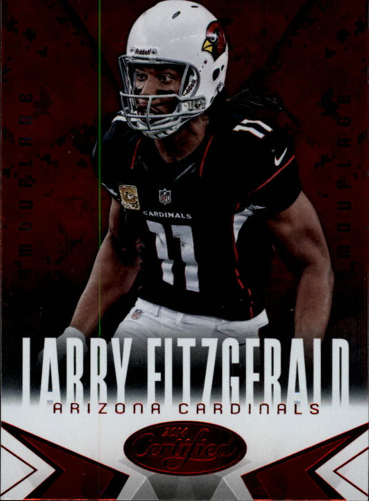 2014 Certified Camo Red #2 Larry Fitzgerald