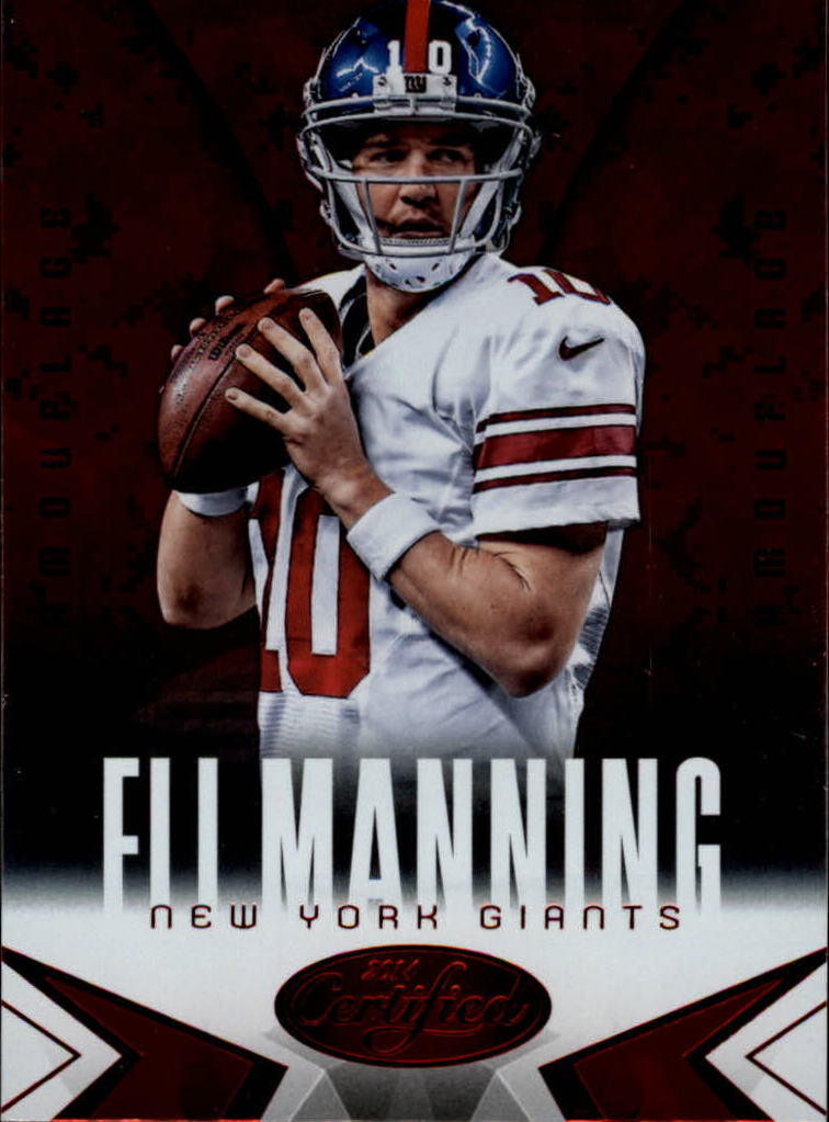 2014 Certified Camo Red #63 Eli Manning
