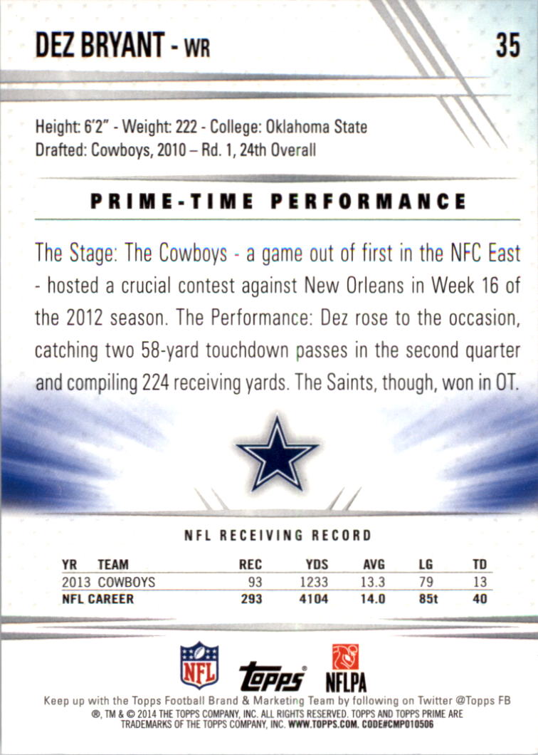 B2373- 2014 Topps Prime FB Card #s 1-150 +Inserts -You Pick- 15+ FREE US SHIP - Picture 73 of 373