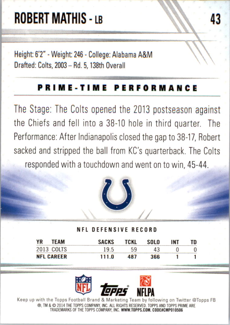 B2373- 2014 Topps Prime FB Card #s 1-150 +Inserts -You Pick- 15+ FREE US SHIP - Picture 89 of 373