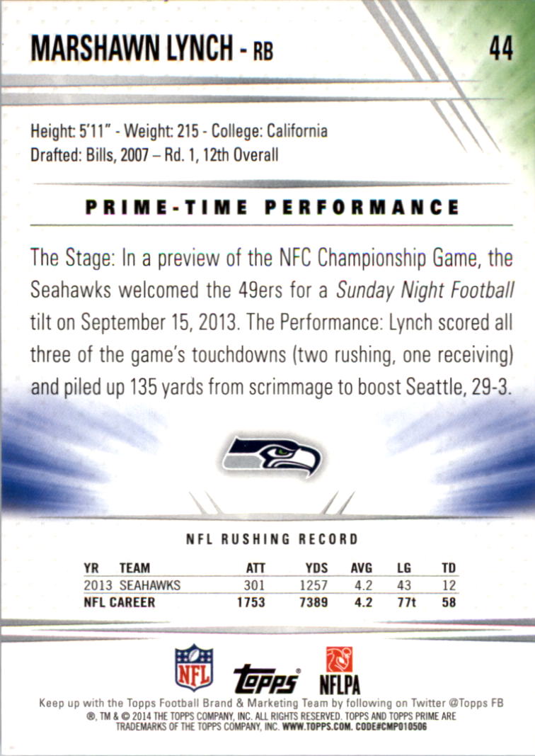 B2373- 2014 Topps Prime FB Card #s 1-150 +Inserts -You Pick- 15+ FREE US SHIP - Picture 91 of 373