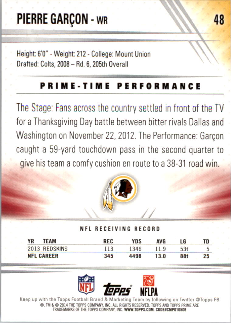 B2373- 2014 Topps Prime FB Card #s 1-150 +Inserts -You Pick- 15+ FREE US SHIP - Picture 101 of 373