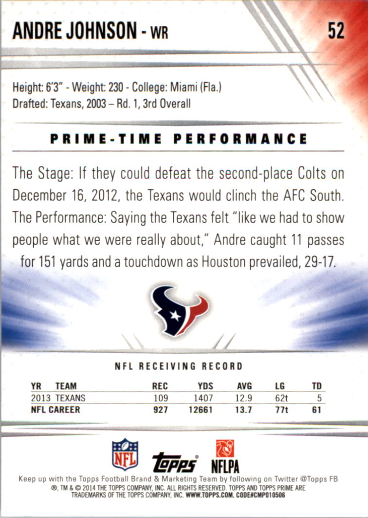 B2373- 2014 Topps Prime FB Card #s 1-150 +Inserts -You Pick- 15+ FREE US SHIP - Picture 109 of 373