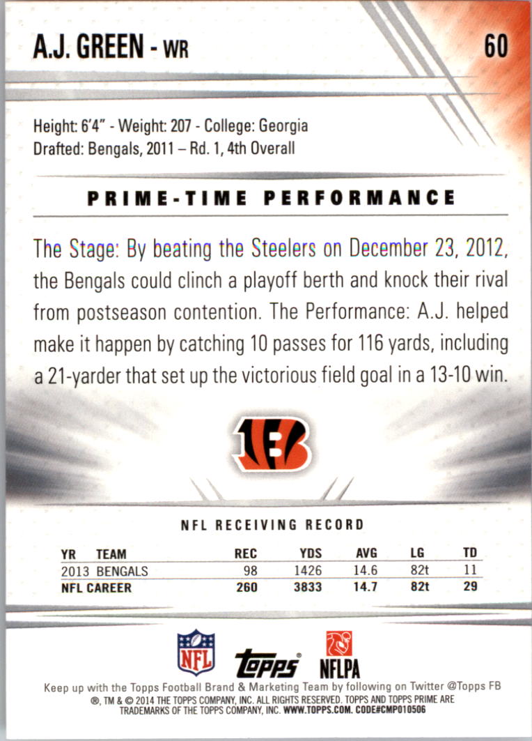 B2373- 2014 Topps Prime FB Card #s 1-150 +Inserts -You Pick- 15+ FREE US SHIP - Picture 125 of 373