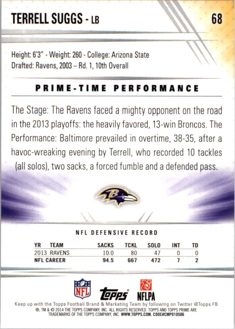 B2373- 2014 Topps Prime FB Card #s 1-150 +Inserts -You Pick- 15+ FREE US SHIP - Picture 141 of 373