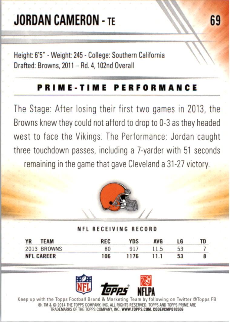 B2373- 2014 Topps Prime FB Card #s 1-150 +Inserts -You Pick- 15+ FREE US SHIP - Picture 143 of 373