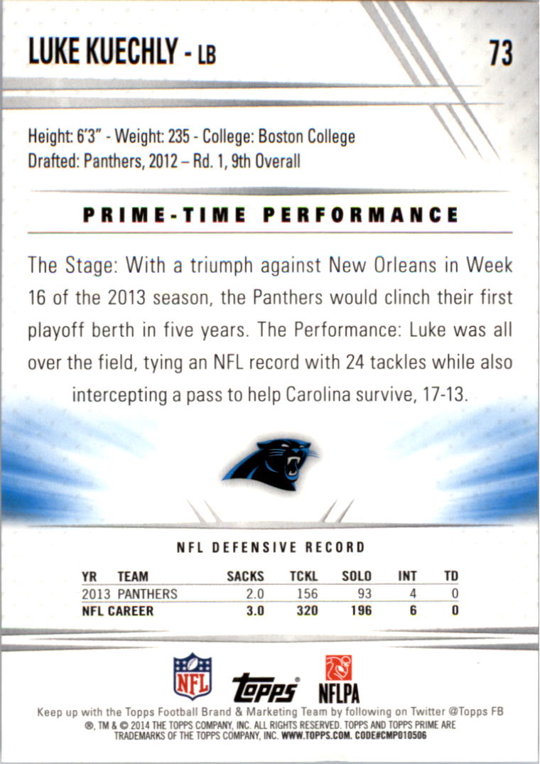 B2373- 2014 Topps Prime FB Card #s 1-150 +Inserts -You Pick- 15+ FREE US SHIP - Picture 151 of 373