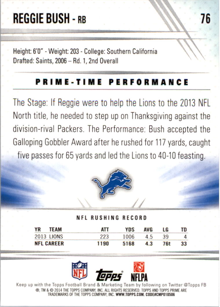 B2373- 2014 Topps Prime FB Card #s 1-150 +Inserts -You Pick- 15+ FREE US SHIP - Picture 157 of 373