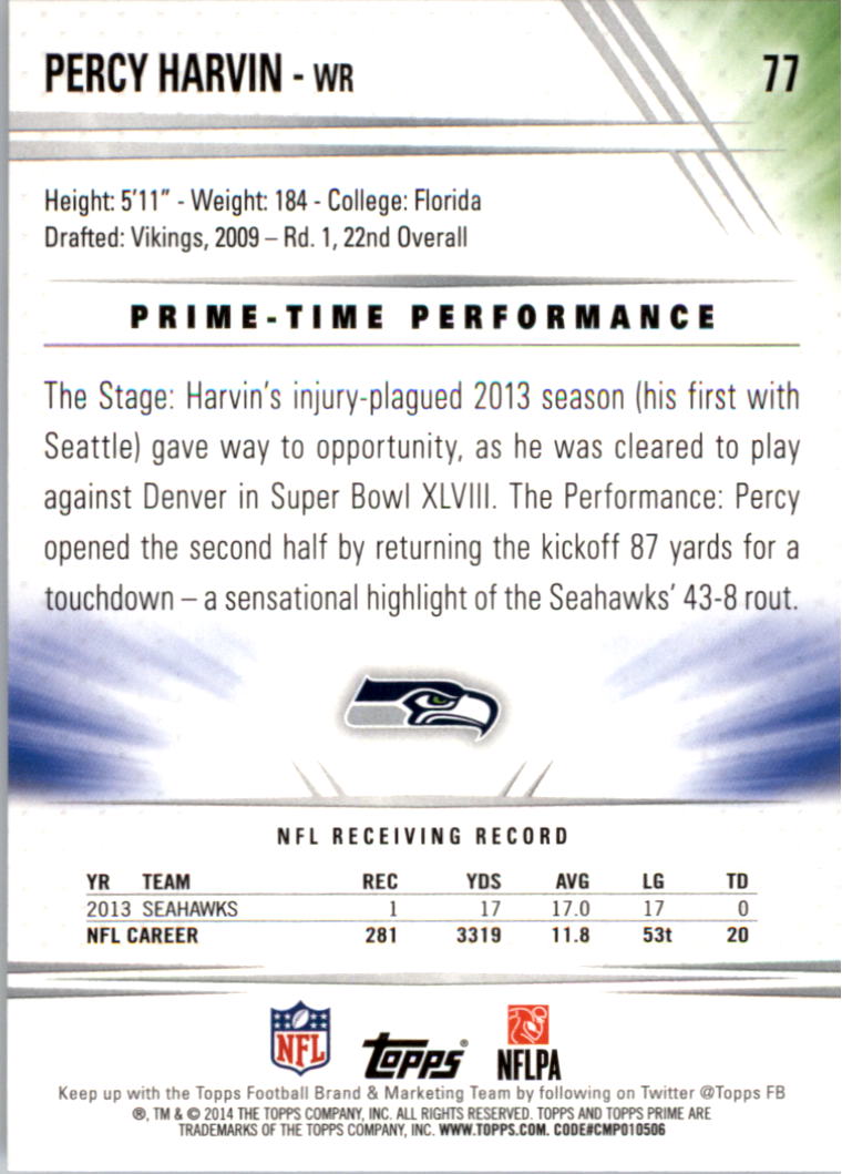 B2373- 2014 Topps Prime FB Card #s 1-150 +Inserts -You Pick- 15+ FREE US SHIP - Picture 159 of 373