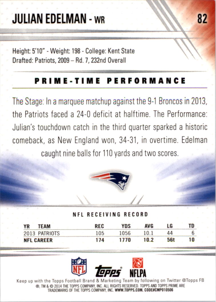 B2373- 2014 Topps Prime FB Card #s 1-150 +Inserts -You Pick- 15+ FREE US SHIP - Picture 169 of 373