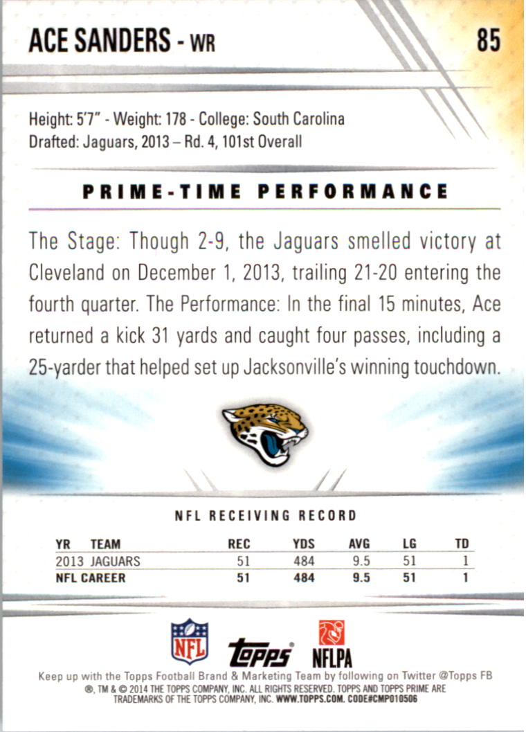 B2373- 2014 Topps Prime FB Card #s 1-150 +Inserts -You Pick- 15+ FREE US SHIP - Picture 175 of 373