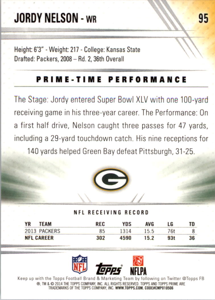 B2373- 2014 Topps Prime FB Card #s 1-150 +Inserts -You Pick- 15+ FREE US SHIP - Picture 197 of 373