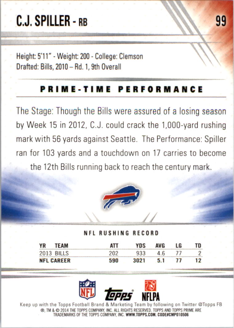 B2373- 2014 Topps Prime FB Card #s 1-150 +Inserts -You Pick- 15+ FREE US SHIP - Picture 205 of 373