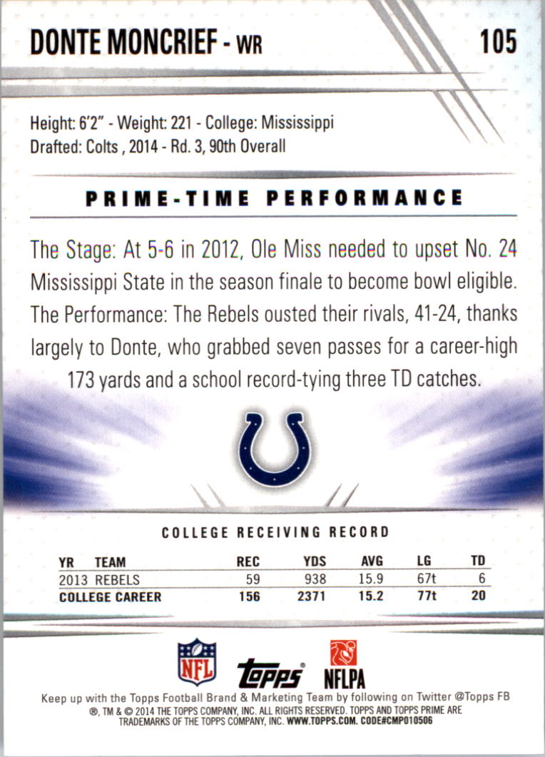 B2373- 2014 Topps Prime FB Card #s 1-150 +Inserts -You Pick- 15+ FREE US SHIP - Picture 217 of 373