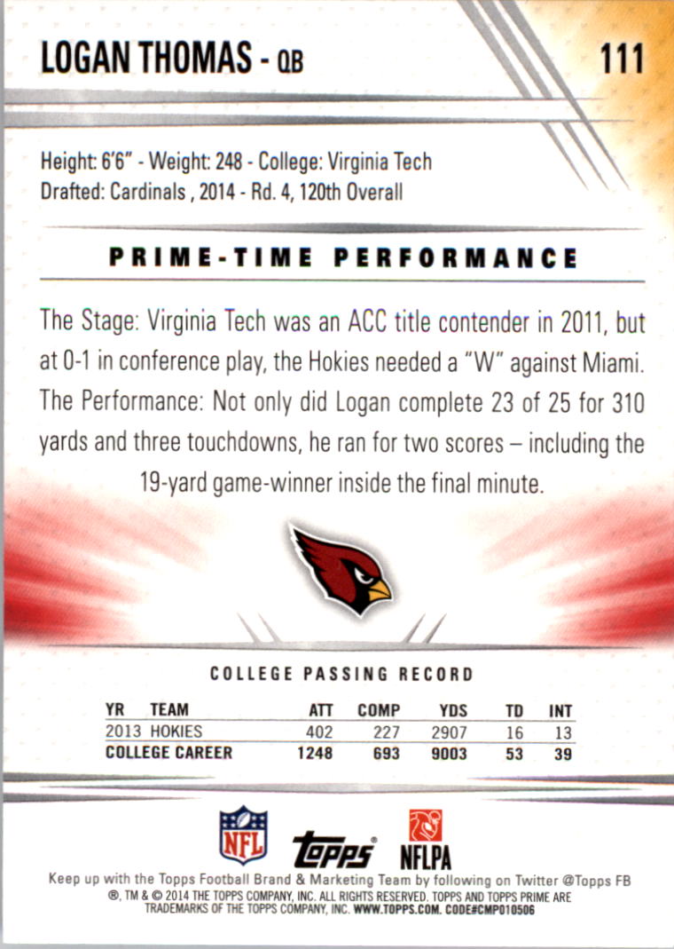 B2373- 2014 Topps Prime FB Card #s 1-150 +Inserts -You Pick- 15+ FREE US SHIP - Picture 229 of 373