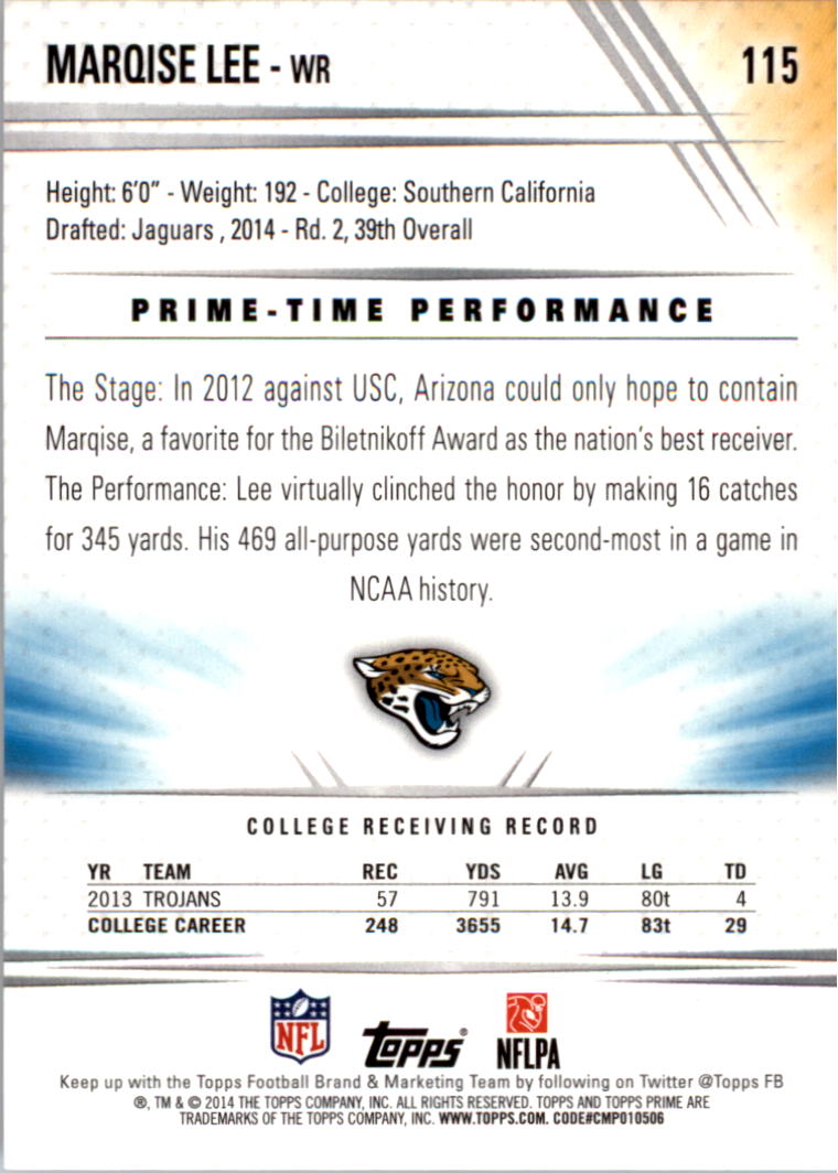 B2373- 2014 Topps Prime FB Card #s 1-150 +Inserts -You Pick- 15+ FREE US SHIP - Picture 237 of 373