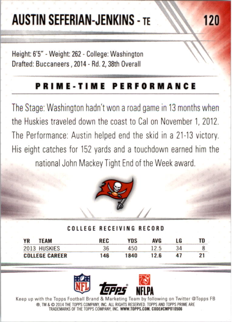 B2373- 2014 Topps Prime FB Card #s 1-150 +Inserts -You Pick- 15+ FREE US SHIP - Picture 247 of 373