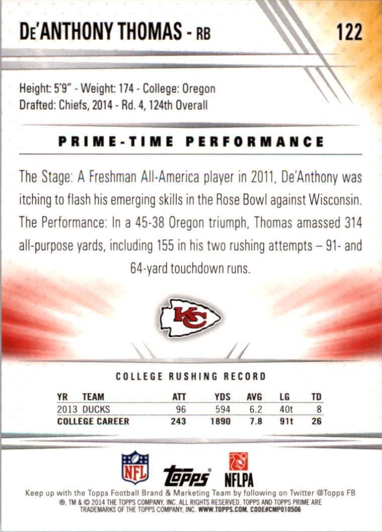 B2373- 2014 Topps Prime FB Card #s 1-150 +Inserts -You Pick- 15+ FREE US SHIP - Picture 251 of 373