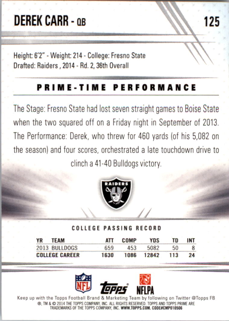 B2373- 2014 Topps Prime FB Card #s 1-150 +Inserts -You Pick- 15+ FREE US SHIP - Picture 257 of 373