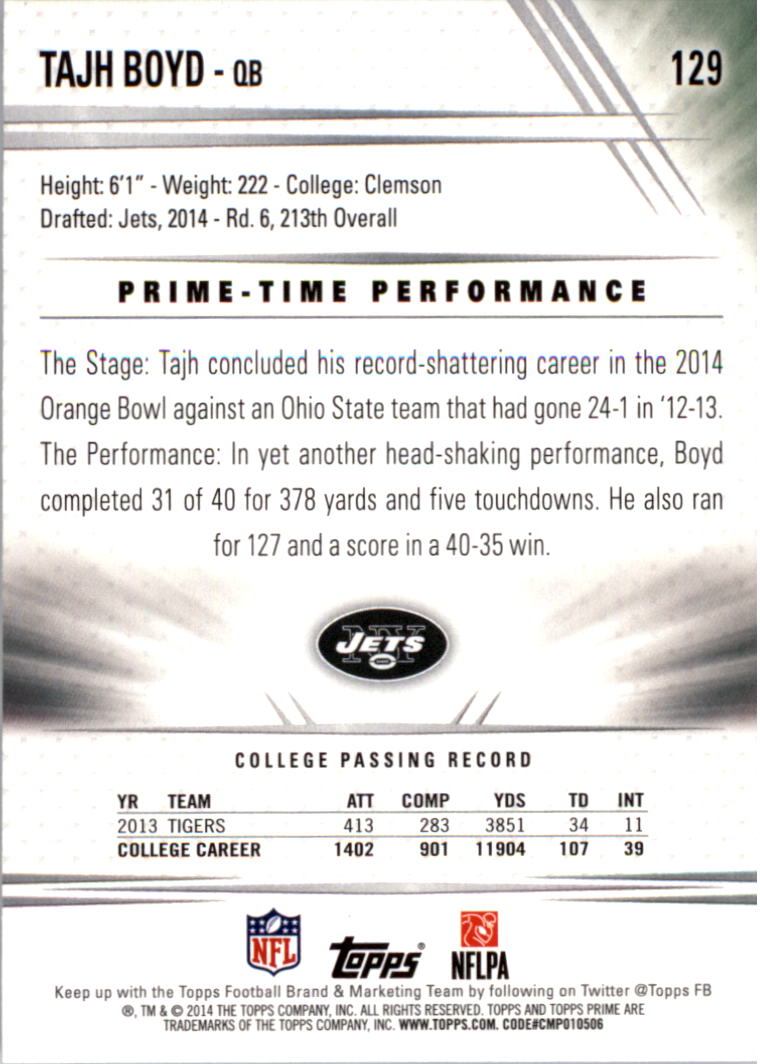 B2373- 2014 Topps Prime FB Card #s 1-150 +Inserts -You Pick- 15+ FREE US SHIP - Picture 265 of 373