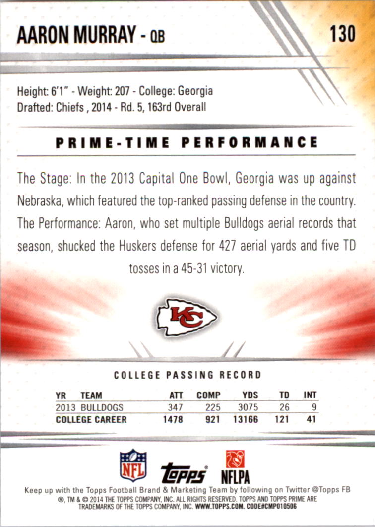 B2373- 2014 Topps Prime FB Card #s 1-150 +Inserts -You Pick- 15+ FREE US SHIP - Picture 267 of 373