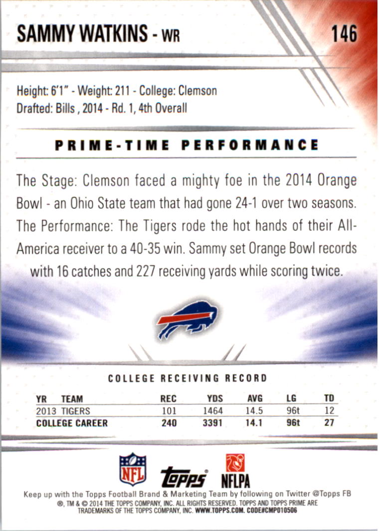 B2373- 2014 Topps Prime FB Card #s 1-150 +Inserts -You Pick- 15+ FREE US SHIP - Picture 297 of 373