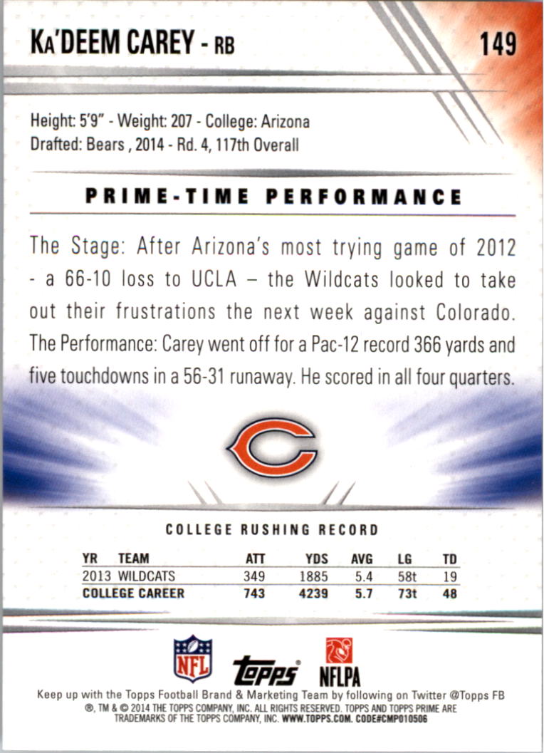 B2373- 2014 Topps Prime FB Card #s 1-150 +Inserts -You Pick- 15+ FREE US SHIP - Picture 303 of 373