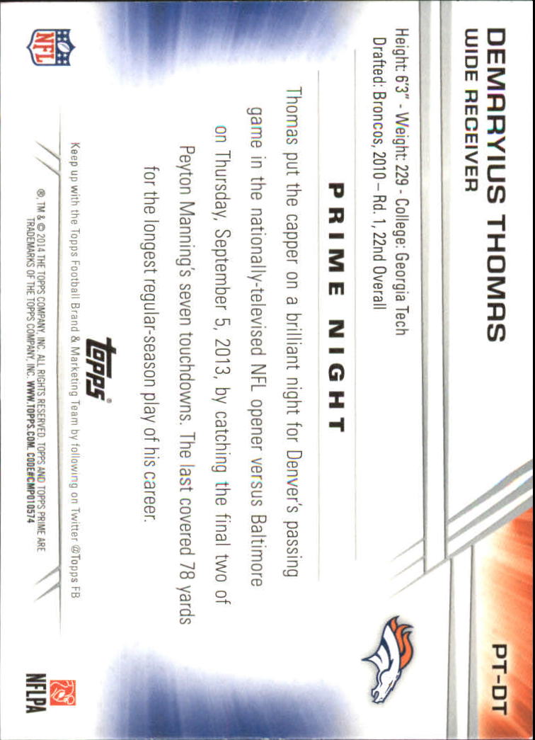 B2373- 2014 Topps Prime FB Card #s 1-150 +Inserts -You Pick- 15+ FREE US SHIP - Picture 324 of 373