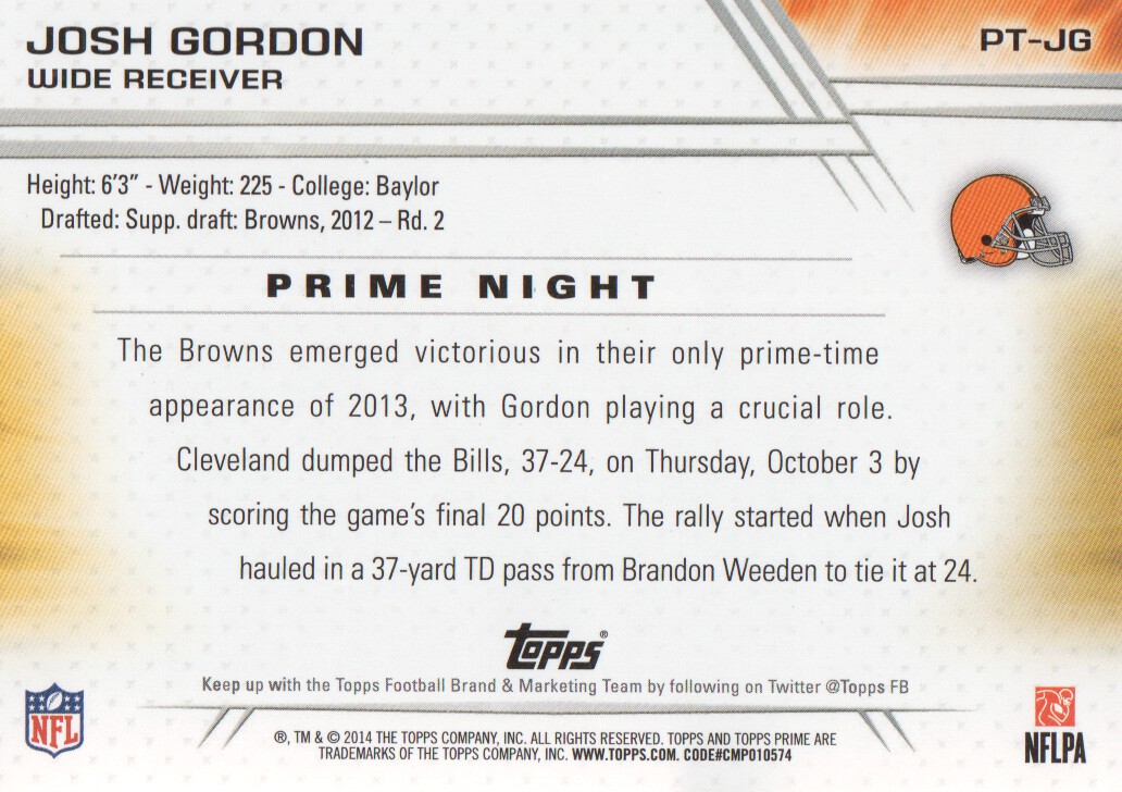 B2373- 2014 Topps Prime FB Card #s 1-150 +Inserts -You Pick- 15+ FREE US SHIP - Picture 334 of 373