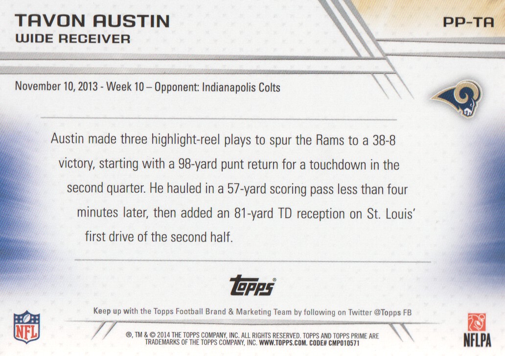 B2373- 2014 Topps Prime FB Card #s 1-150 +Inserts -You Pick- 15+ FREE US SHIP - Picture 309 of 373